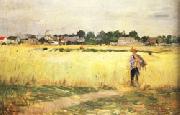 Berthe Morisot In the Wheatfields at Gennevilliers France oil painting artist